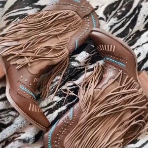Dingo Fringe Cowboy Boots